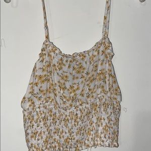 American Eagle flower cropped tank